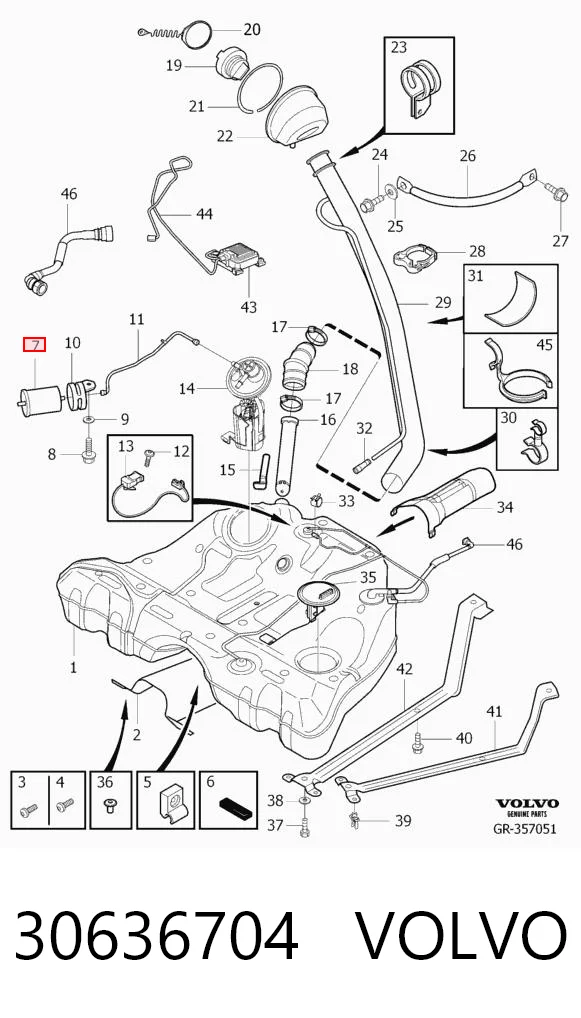 30636704 Volvo Фильтр топлива