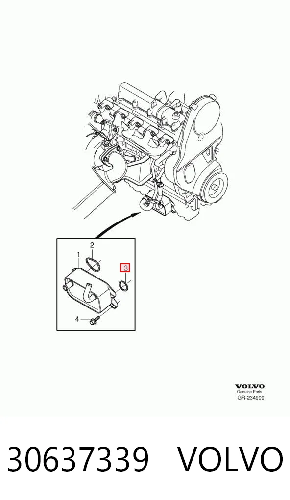 30637339 Volvo Прокладка радиатора масляного