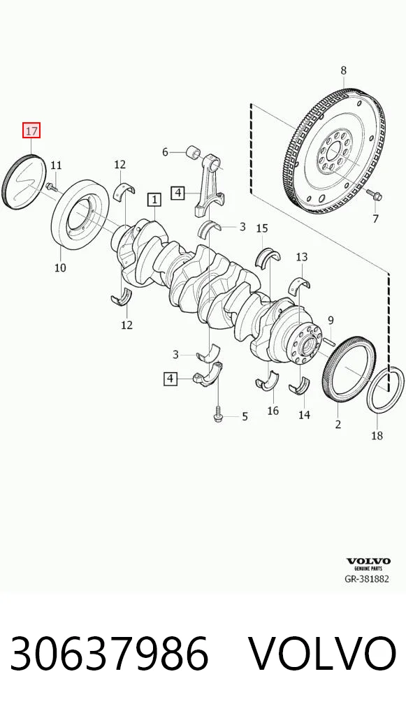 30637986 Volvo Заглушка днища кузова