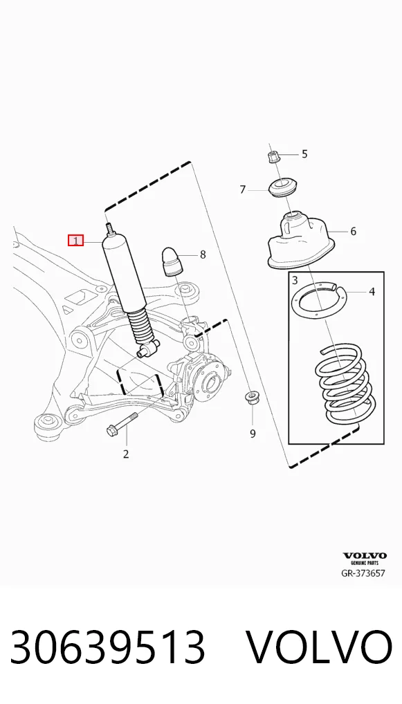 30639513 Volvo Амортизаторы задние