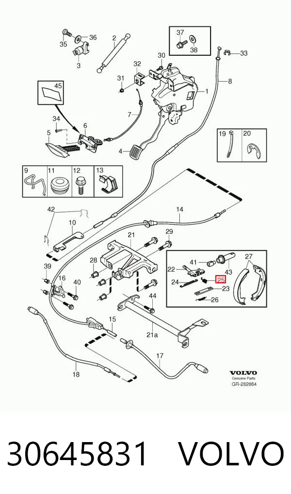 Монтажный комплект задних барабанных колодок 51993216 Pro-parts