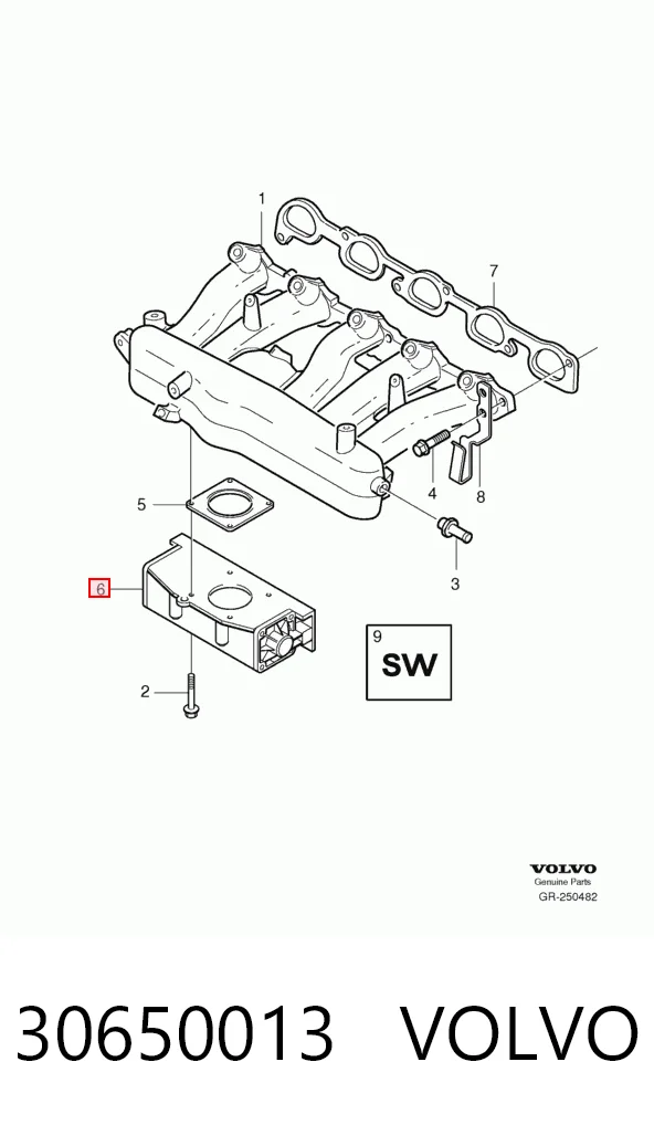 30650013 Volvo Дроссельная заслонка