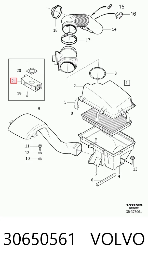 30650561 Volvo Дроссельная заслонка