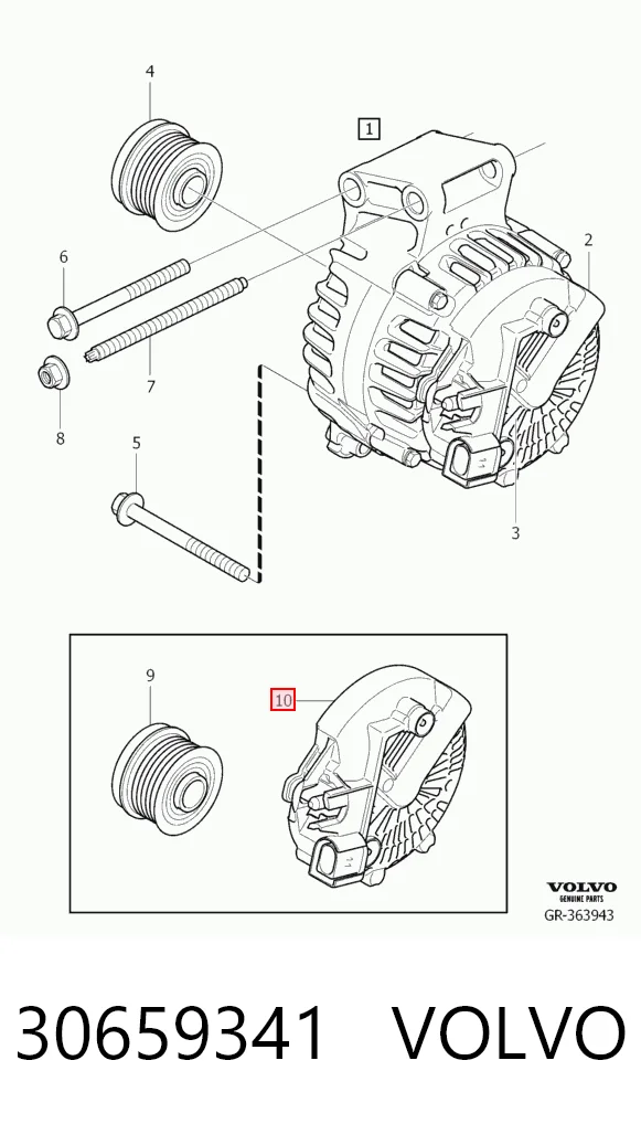 30659341 Volvo Генератор автомобильный