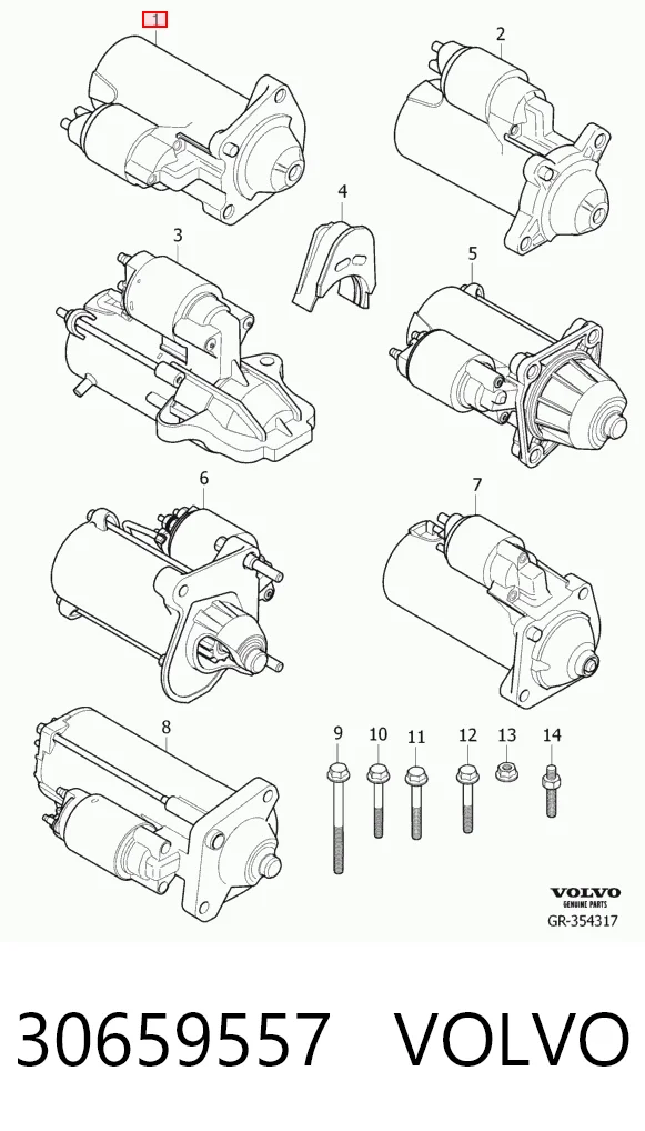 30659557 Volvo Стартер автомобиля