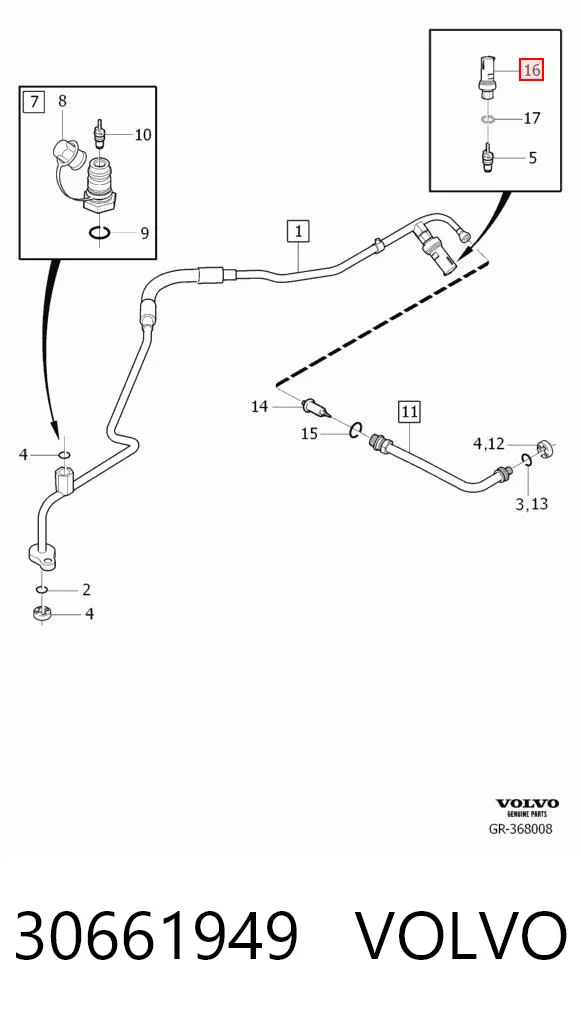 30661949 Volvo Клапан давления кондиционера