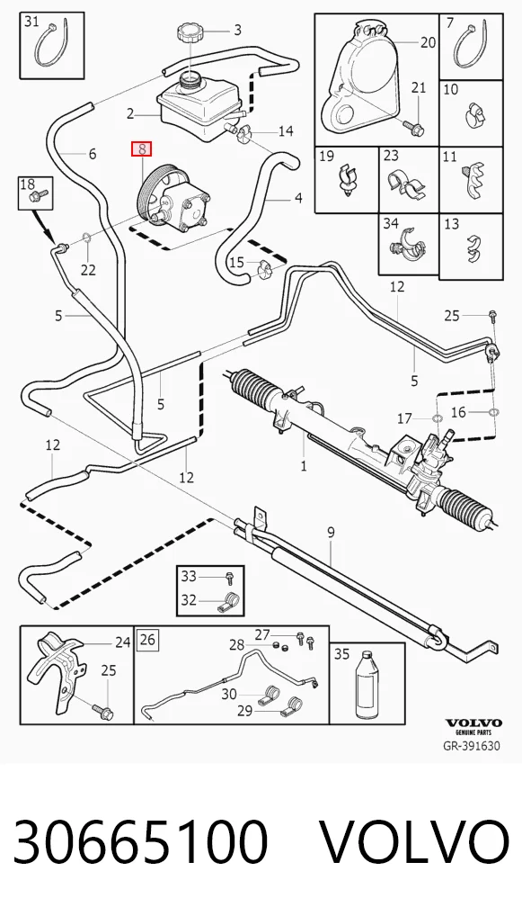 30665100 Volvo ГУР руля