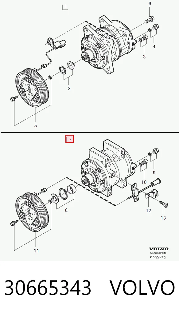 30665343 Volvo Компрессор хладагента