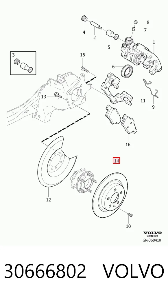 30666802 Volvo Дисковый тормоз