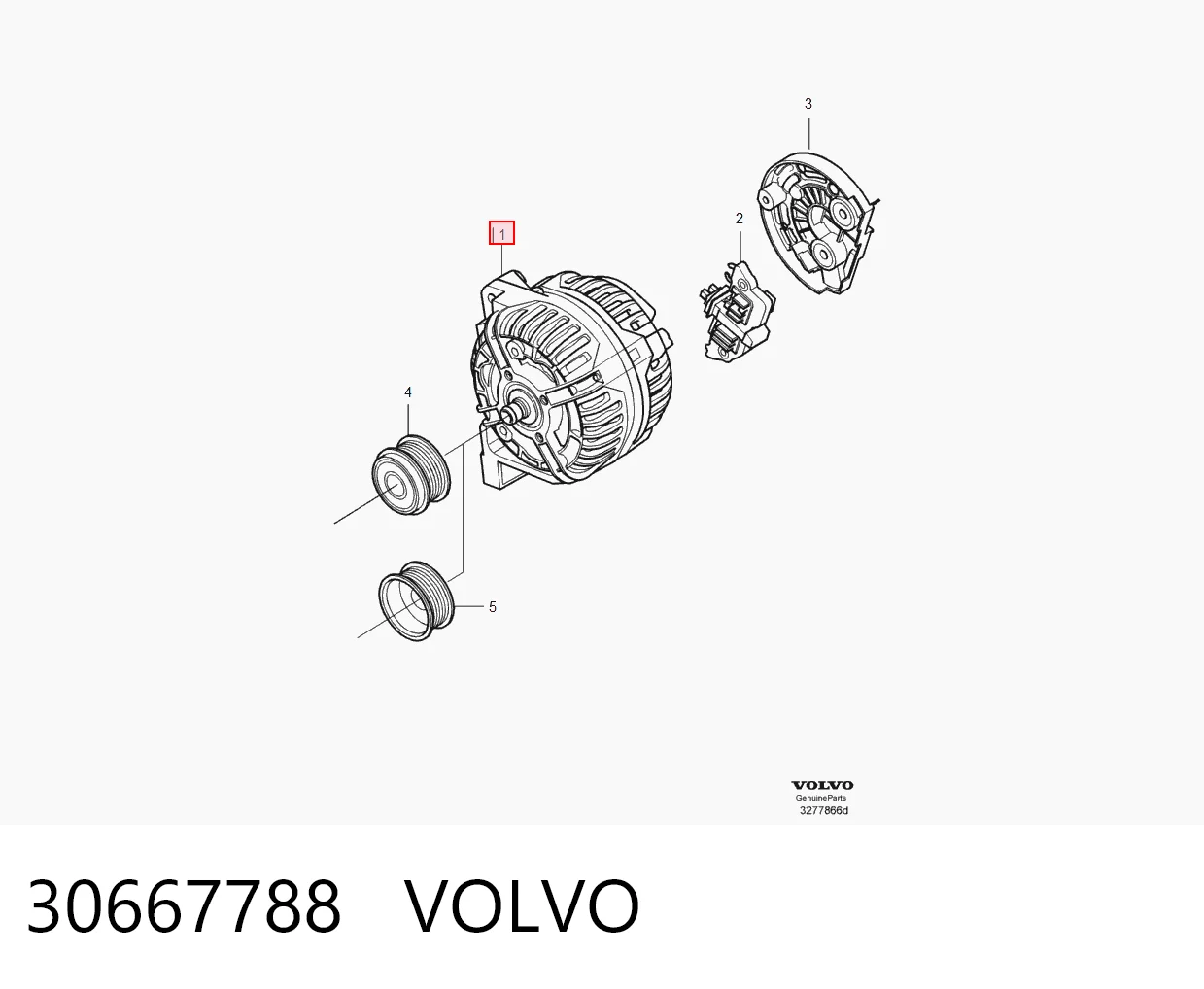 30667788 Volvo Генератор автомобильный