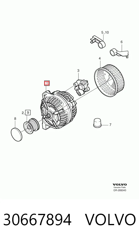 30667894 Volvo Генератор автомобильный