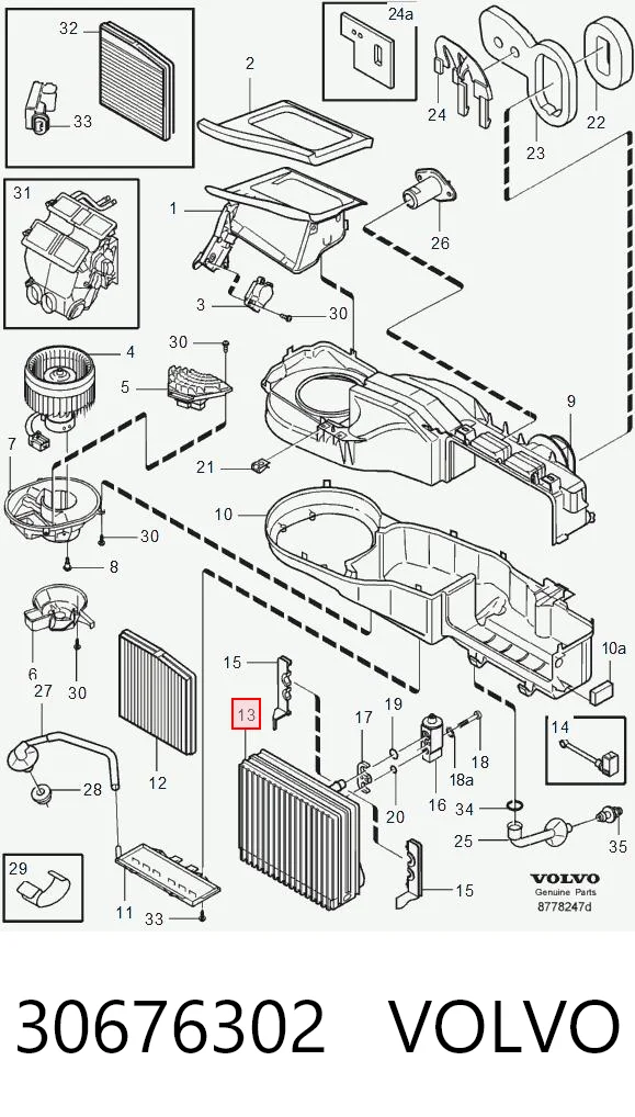 9080P82 Polcar Радиатор отопителя салона