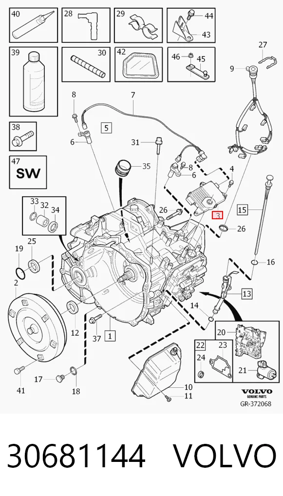 30681144 Volvo Модуль АКПП электронный