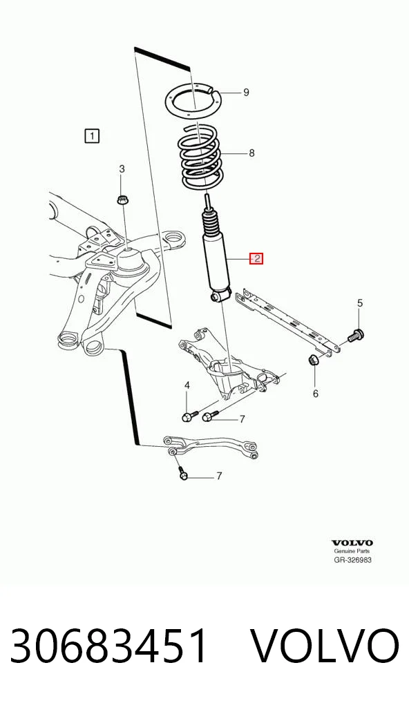 30683451 Volvo Амортизаторы задние