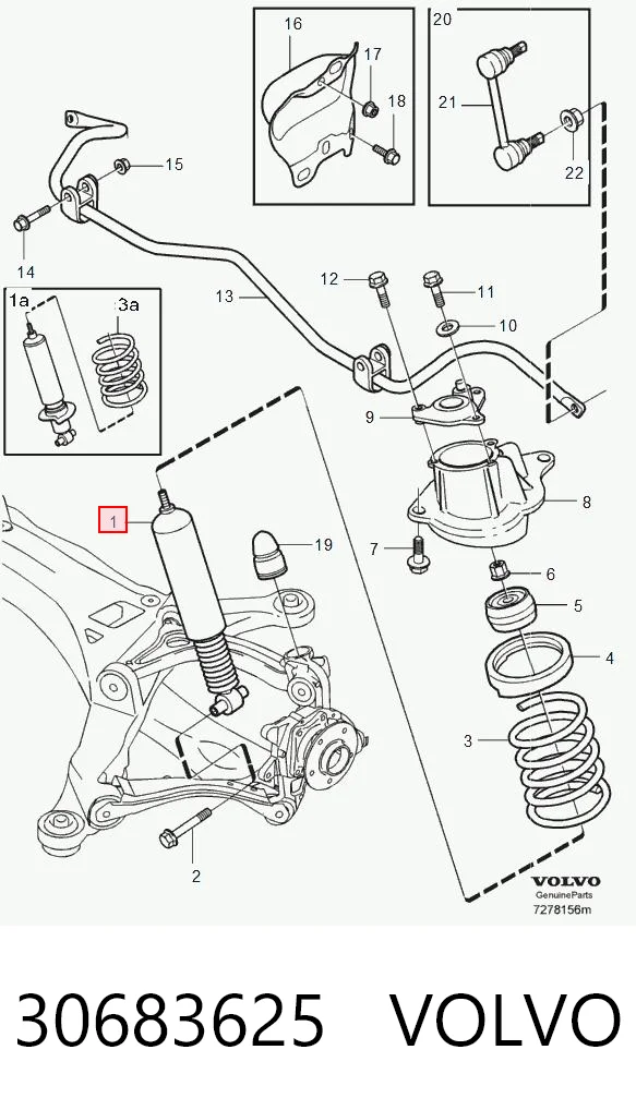 30683625 Volvo Амортизаторы задние