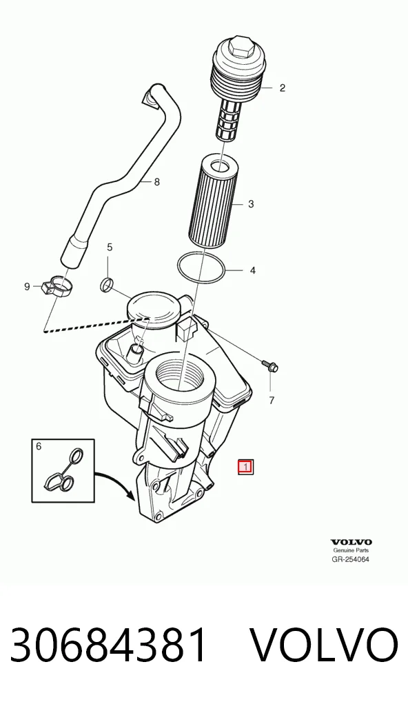 30684381 Volvo Корпус маслофильтра