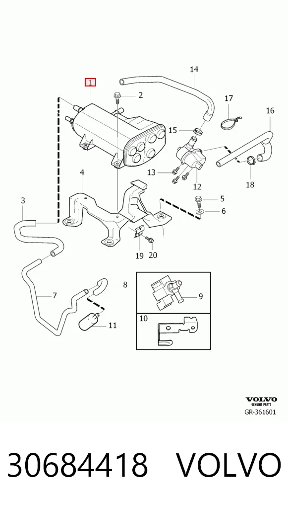 30684418 Volvo Абсорбер топливных паров