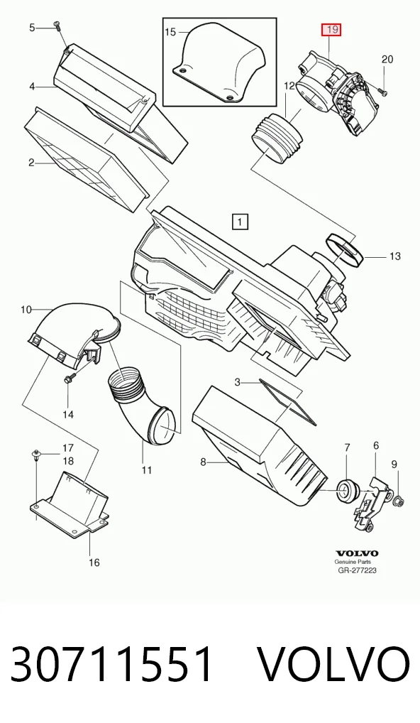 30711551 Volvo Дроссельная заслонка
