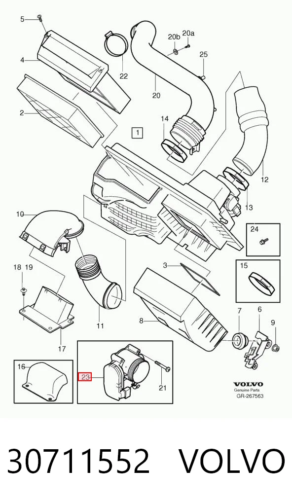 30711552 Volvo Дроссельная заслонка