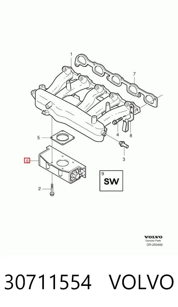 30711554 Volvo Дроссельная заслонка