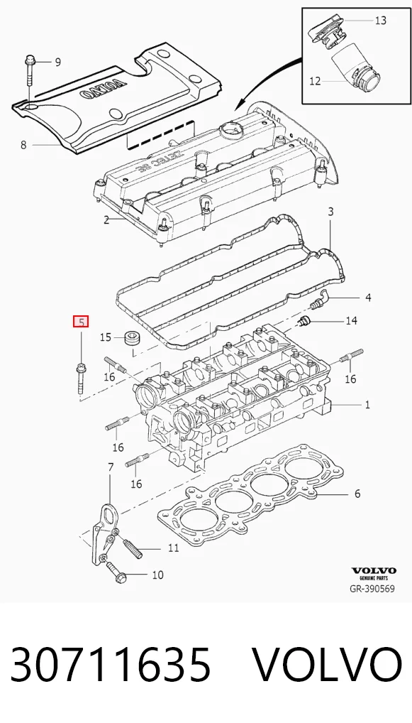  Болт ГБЦ Ford Mondeo 4