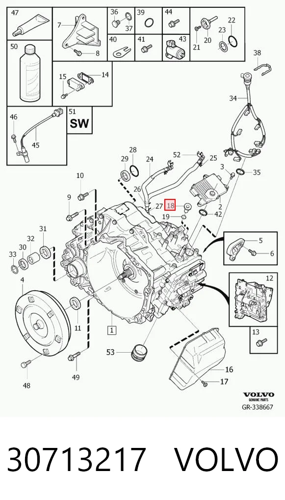30713217 Volvo Пробка поддона АКПП