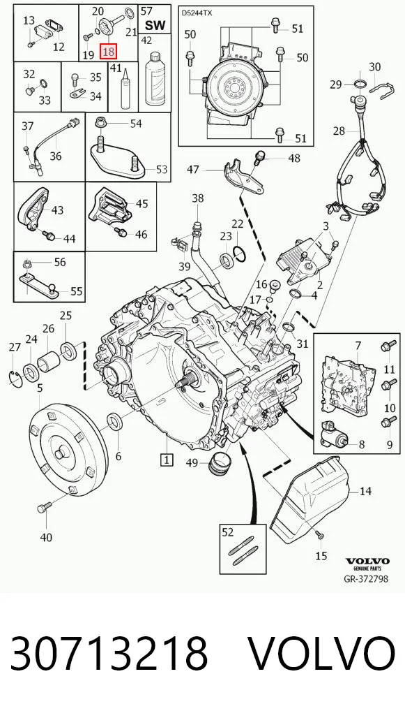 30713218 Volvo Пробка поддона АКПП