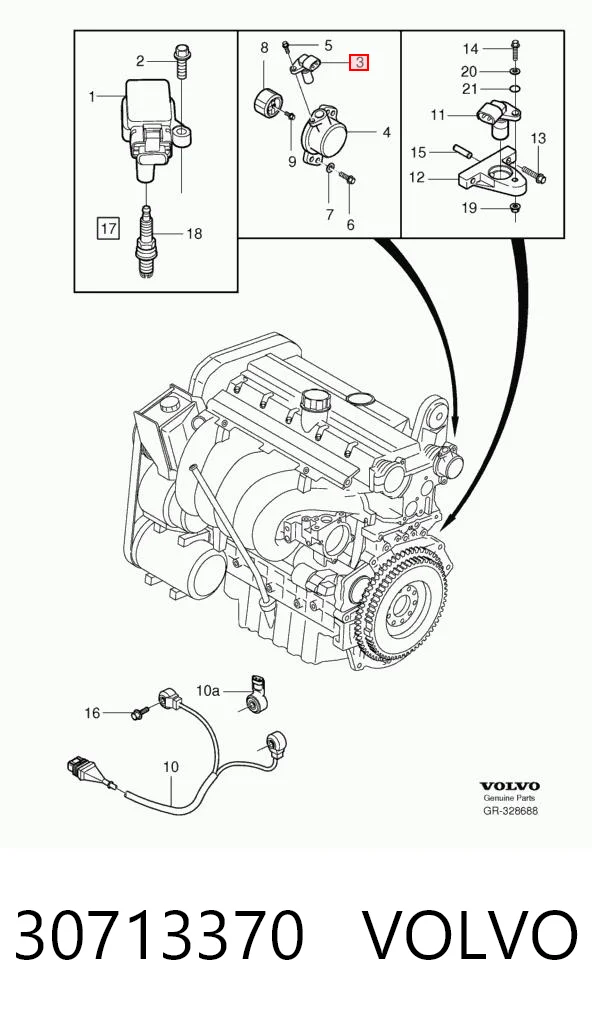 30713370 Volvo Датчик распределительного вала