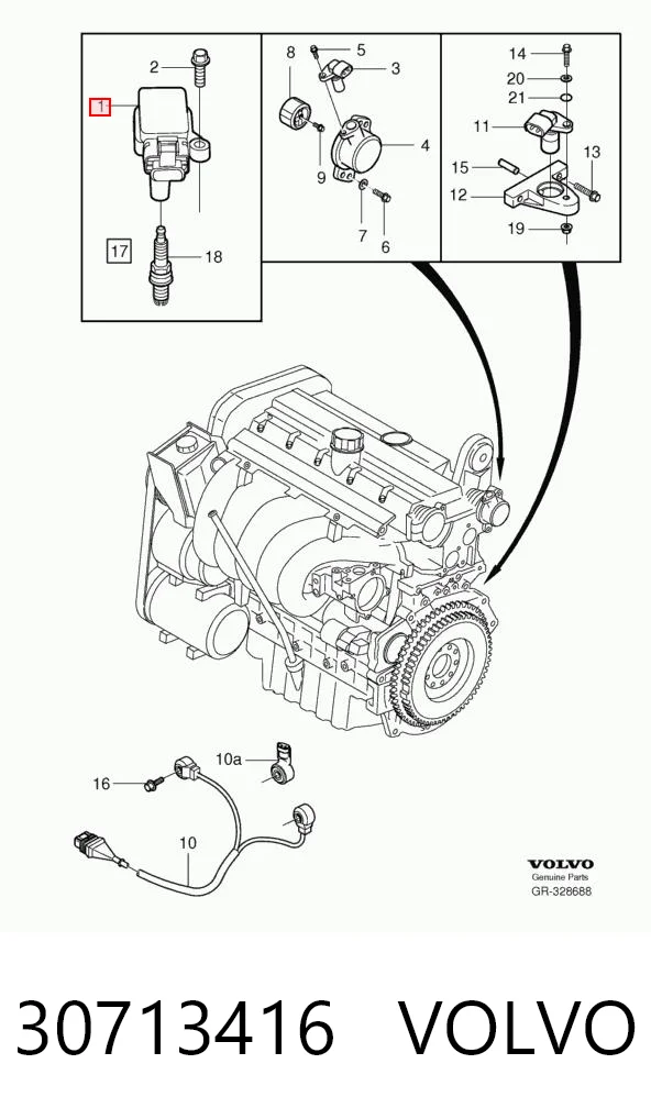 30713416 Volvo Катушка зажигания