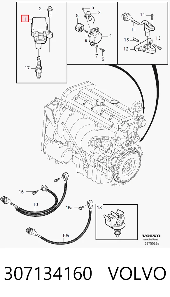 307134160 Volvo Катушка зажигания