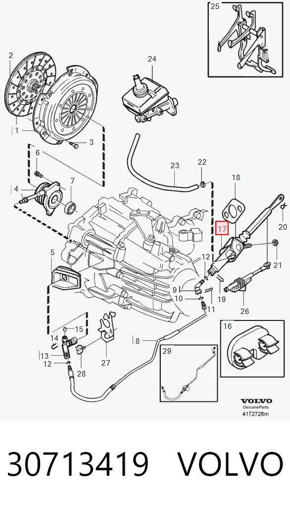  Главный цилиндр сцепления Volvo S70 