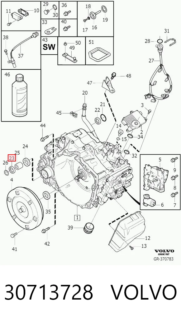 30713728 Volvo Сальник АКПП/КПП (выходного/вторичного вала)