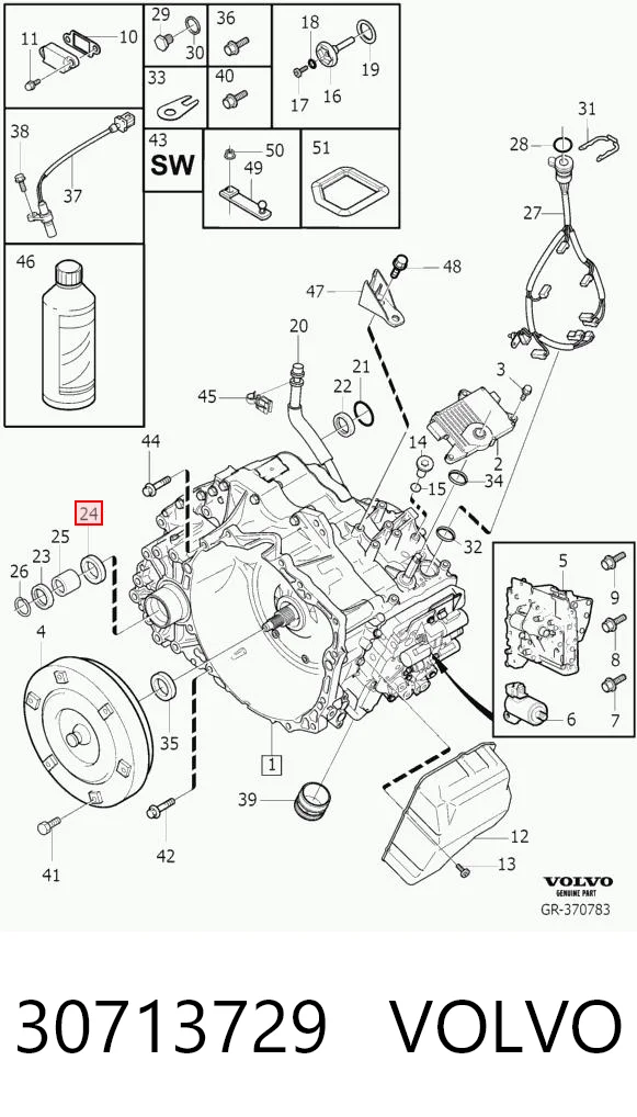 30713729 Volvo Сальник АКПП/КПП (выходного/вторичного вала)