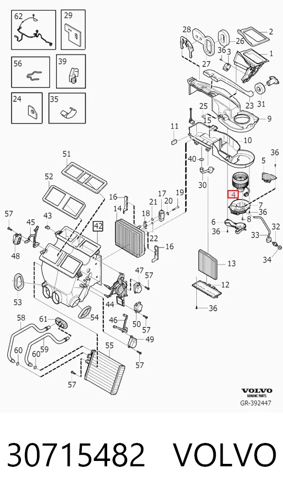 30715482 Volvo Электромотор печки