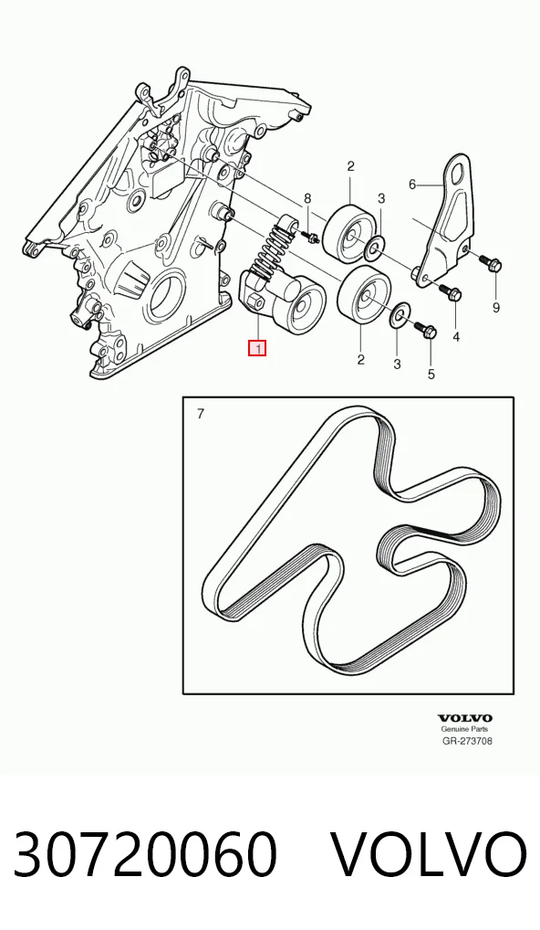 30720060 Volvo Натяжитель клинового ремня