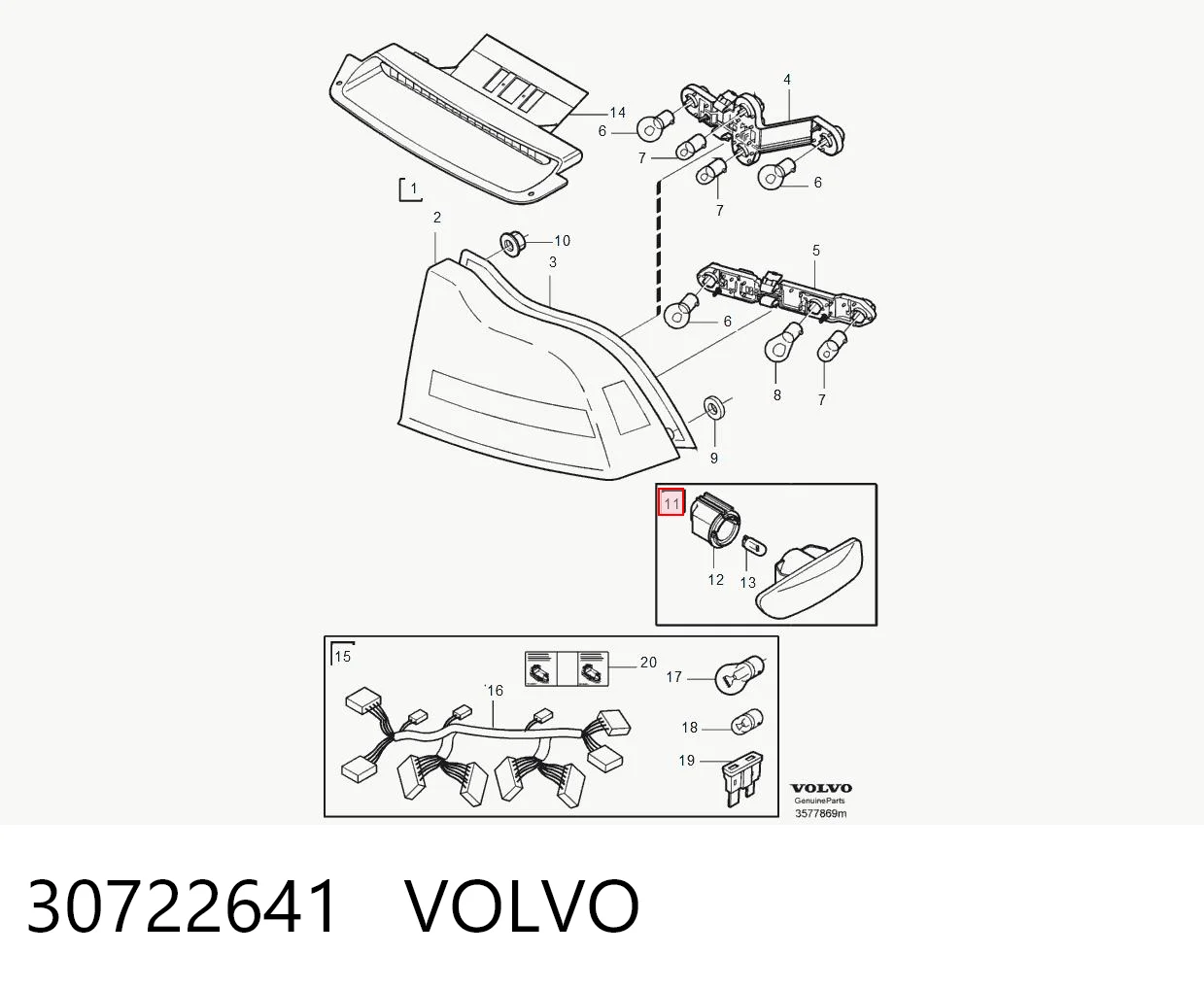 30722641 Volvo Указатель поворота крыла