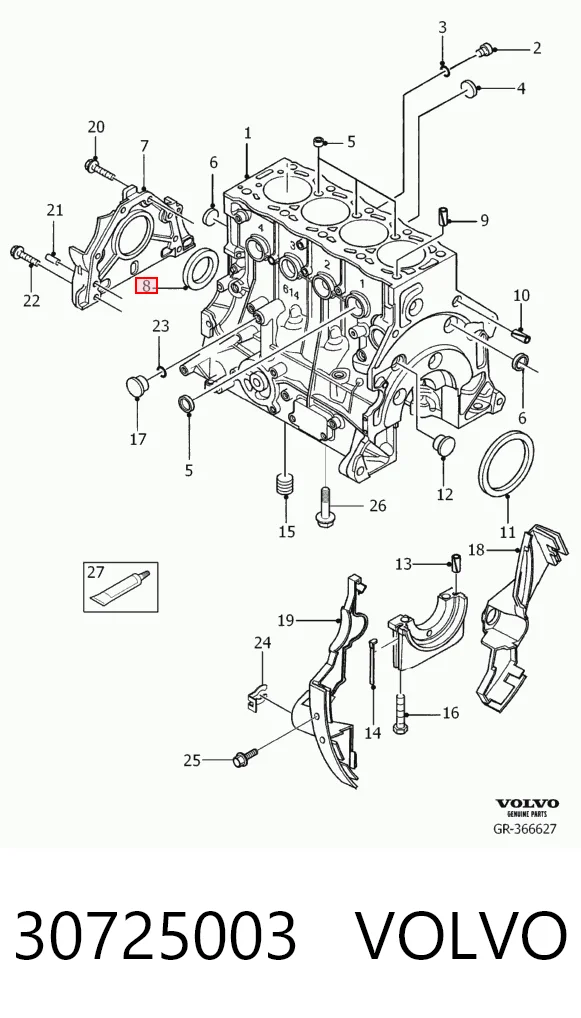  Сальник коленвала ВАЗ NIVA 1