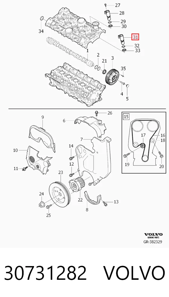 30731282 Volvo Клапан положения фаз распредвала