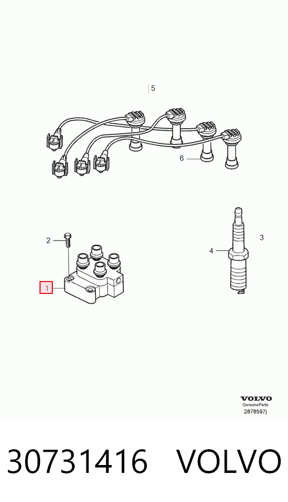 30731416 Volvo Катушка зажигания