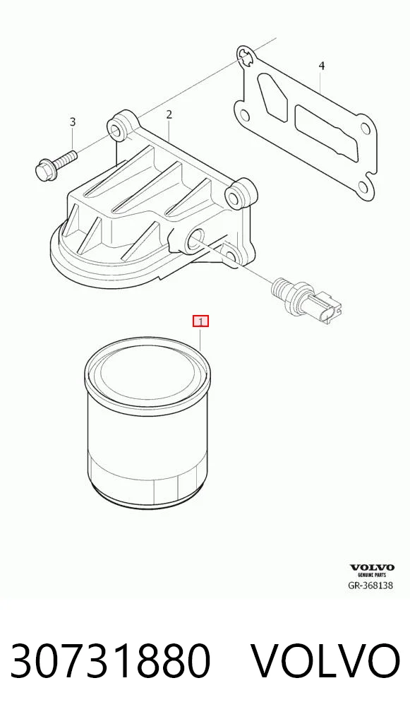 30731880 Volvo Масляный фильтр двигателя