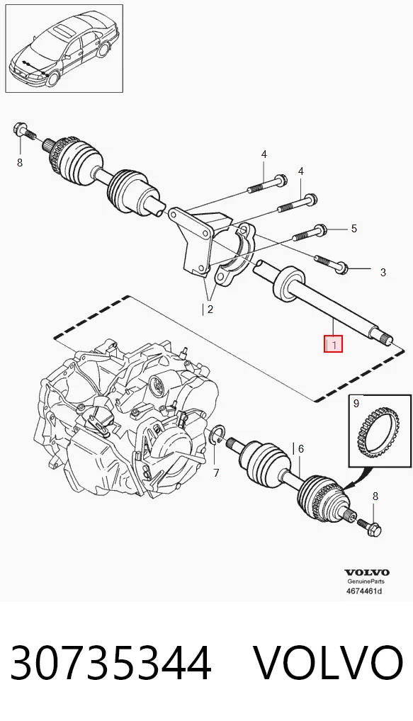 Правая полуось BB1582 Posterparts