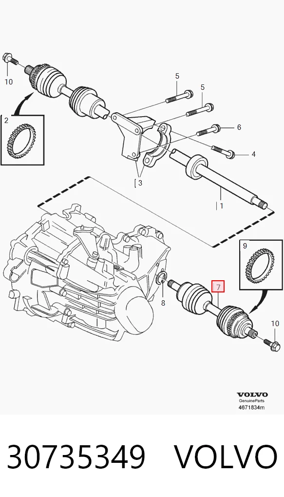Купить TDS0296 Magneti Marelli Привод в сборе левый
