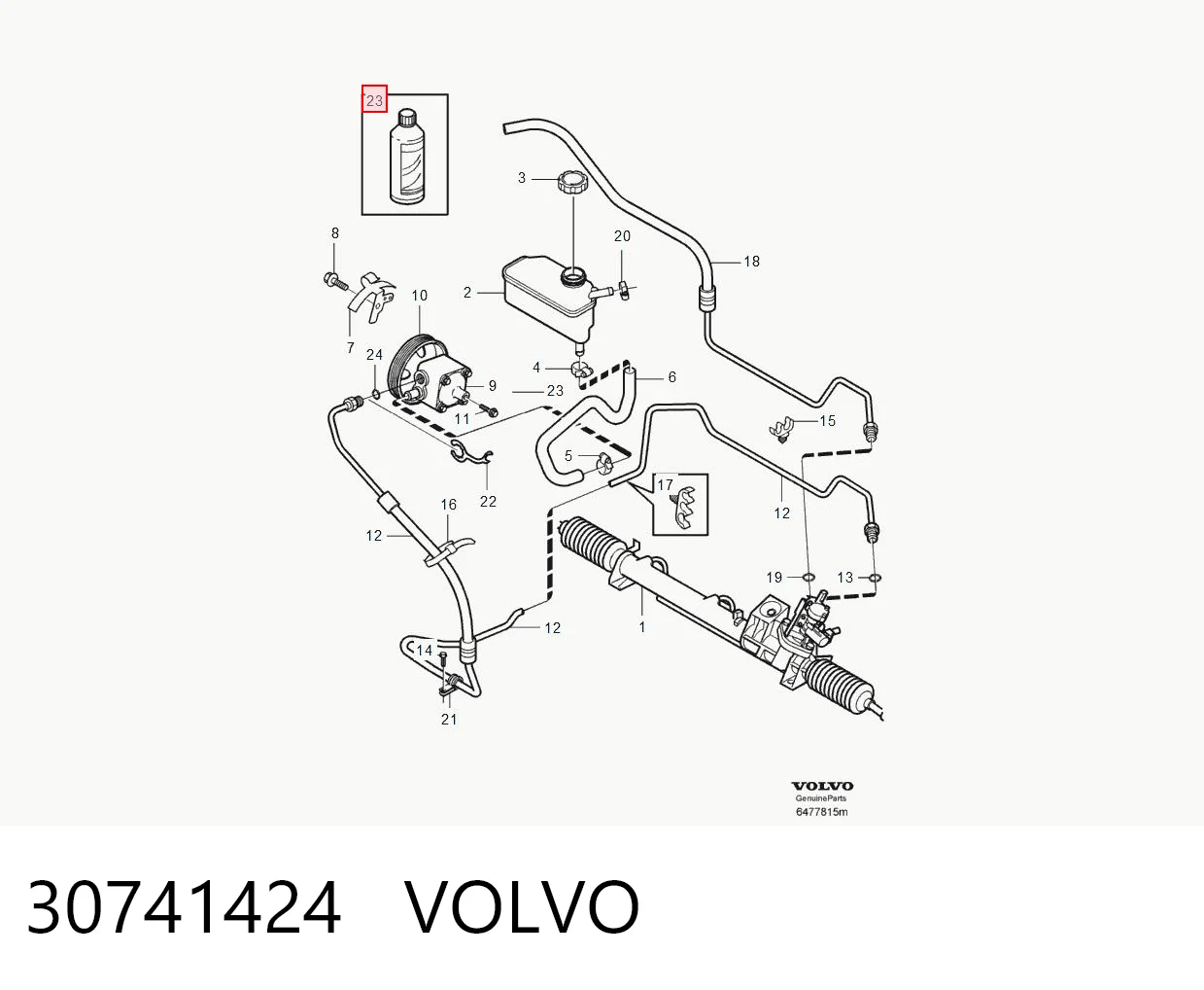 30741424 Volvo Жидкость гидроусилителя руля