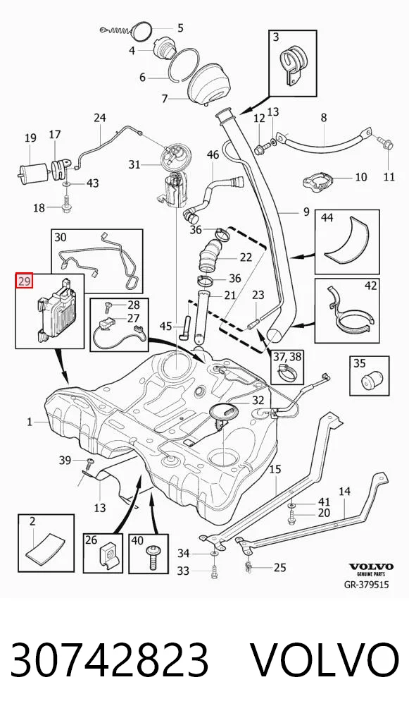 30742823 Volvo ЭБУ топливного насоса