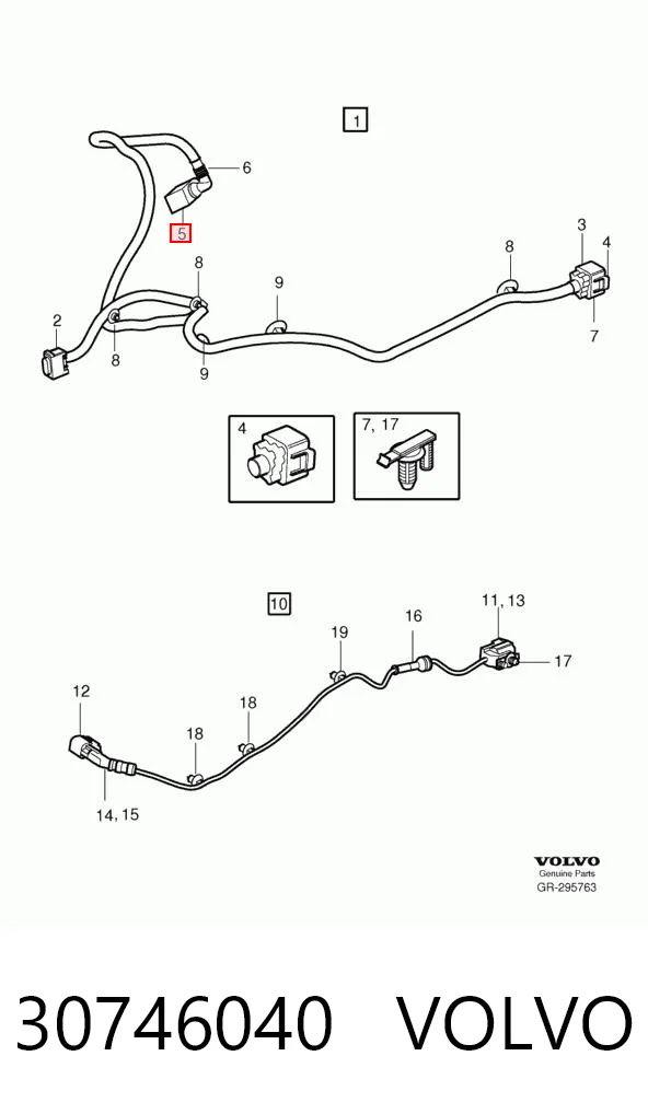 30746040 Volvo Передний провод датчика ABS