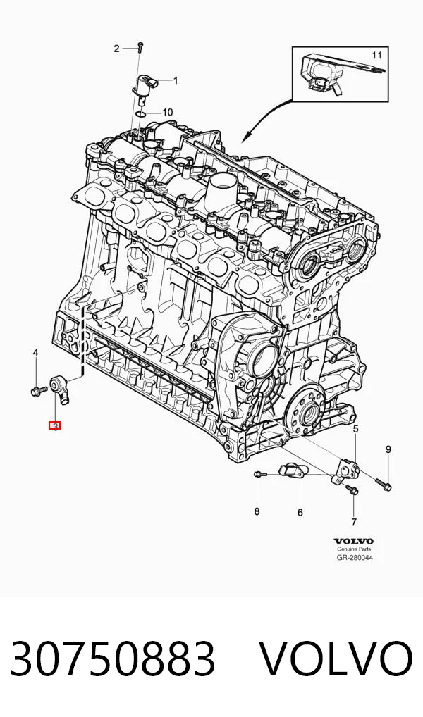 30750883 Volvo Датчик самовоспламенения