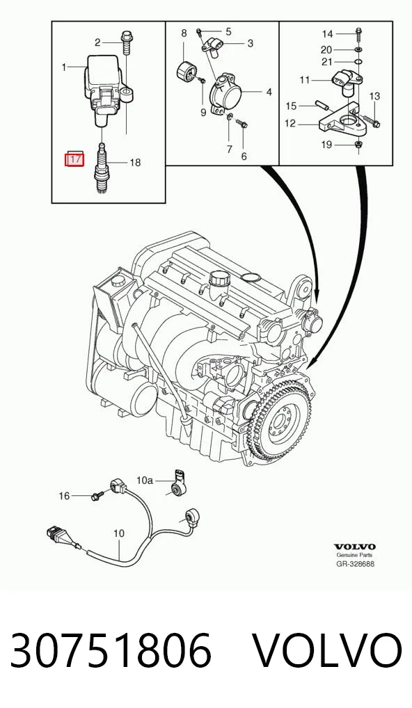 30751806 Volvo Свечи зажигания