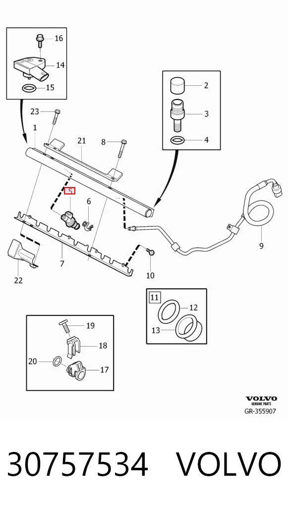 30757534 Volvo Топливные форсунки