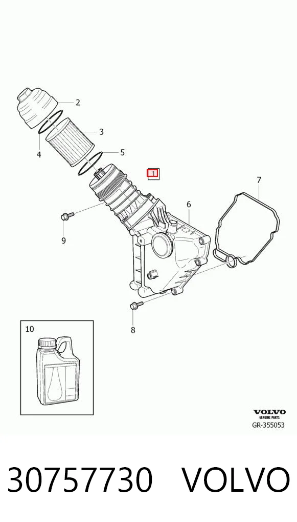 30757730 Volvo Корпус маслофильтра