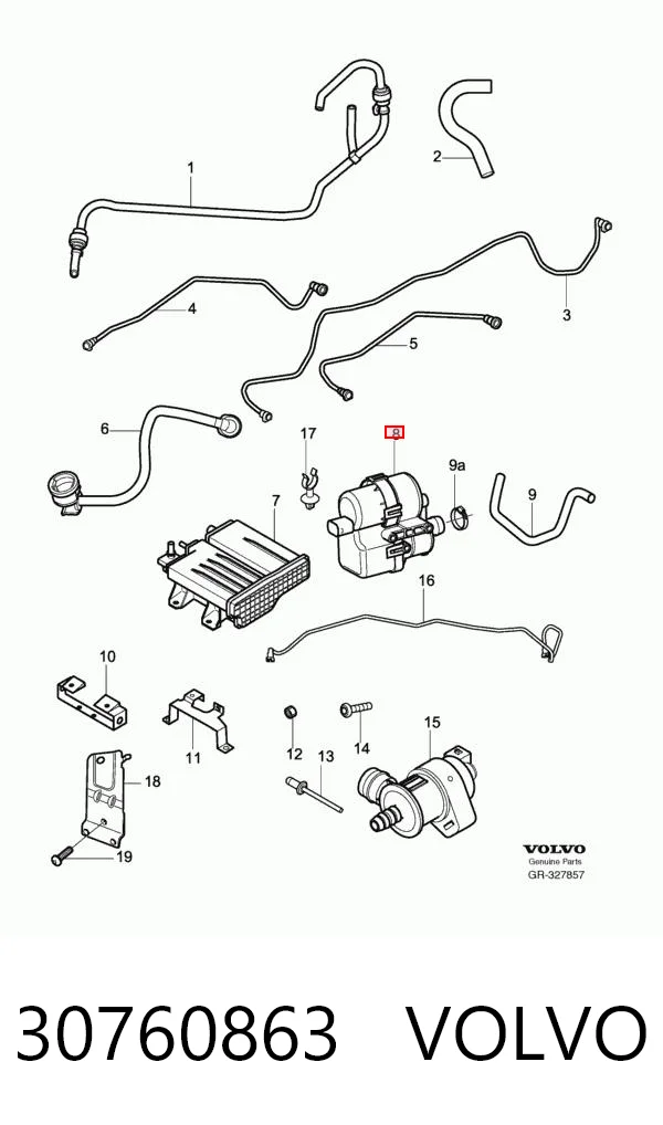 30760863 Volvo Клапан абсорбера